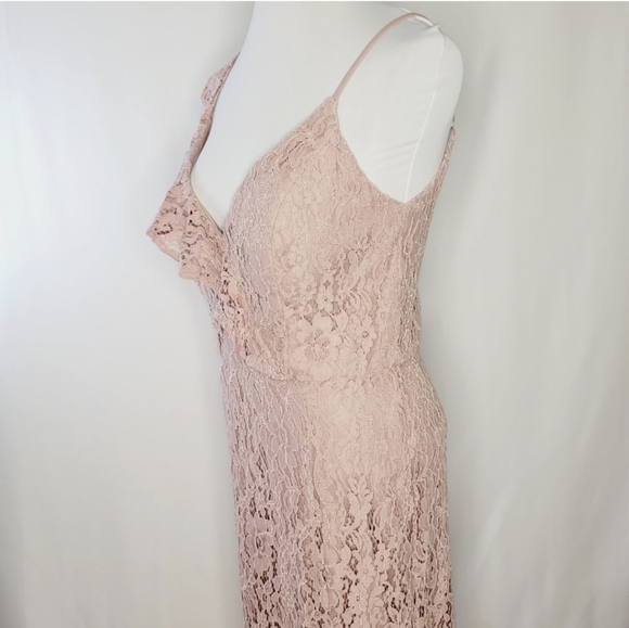 Hayley Paige Occasions Style 52200 Bridesmaids Dress Dusty Rose A-Line Size 14 - Picture 6 of 11